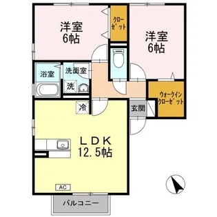 ソレーユガーデン B棟【2階】の間取り