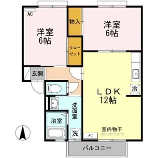 ビラ芳翠 A棟【2階】の間取り