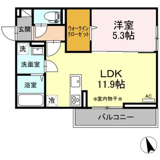 グランディールN【1階】の間取り