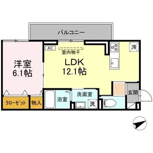 M-Base Honjo Kita【3階】の間取り