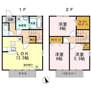 アブニール新涯 D棟【D101号室】の間取り