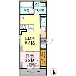 D-residence引野【3階】の間取り