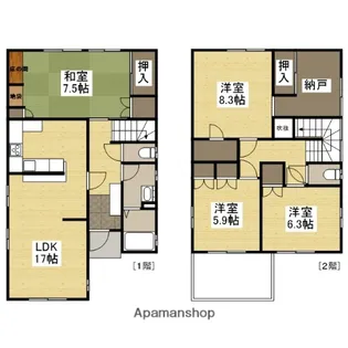広島県福山市南町【一戸建】の間取り