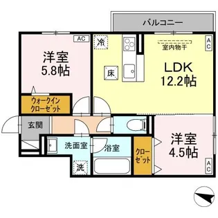 DーRESIDENCE明神【1階】の間取り
