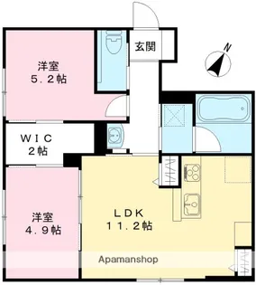 広島県福山市草戸町4丁目【アパート】の間取り