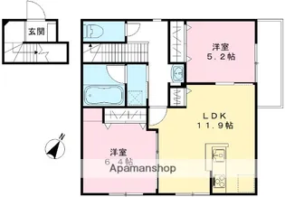 広島県福山市草戸町4丁目【アパート】の間取り