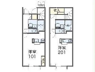 レオネクストパンプキン【201号室】の間取り