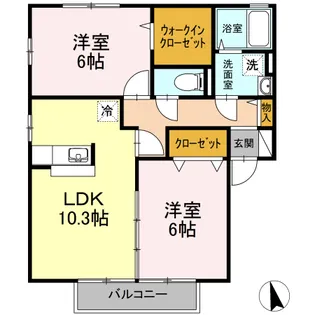 セジュール・フレア C棟【1階】の間取り