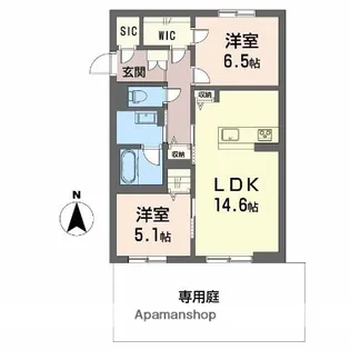 グランスト【1階】の間取り