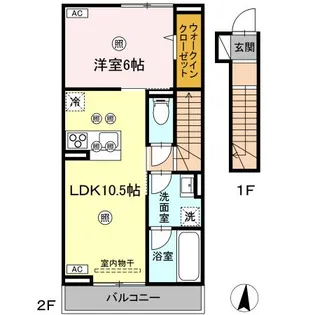 ヌオーヴォチッタ【2階】の間取り