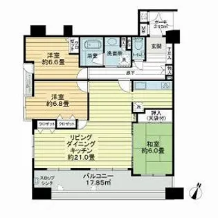 グラン・コート丸之内【10階】の間取り