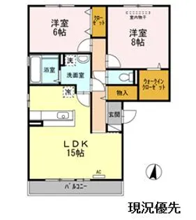 ヴィラ・ラシュレ A棟【3階】の間取り