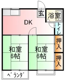 フォレストコーポB【202号室】の間取り