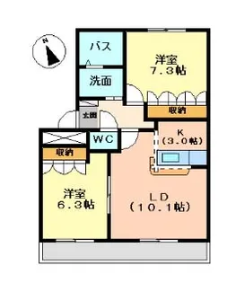 フィグトゥリーM【2階】の間取り