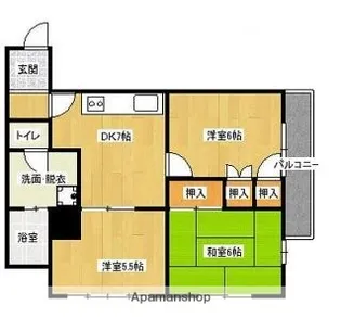 ビバリーヒルズ【5階】の間取り