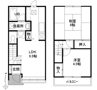フレンドハイツモトヤ【A号室】の間取り