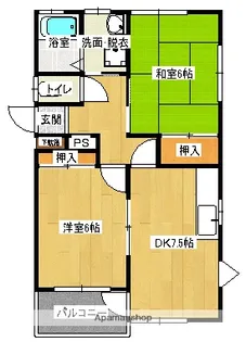 ペアハウス【1階】の間取り