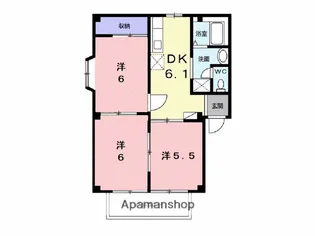 グリーンハイツまくやま【201号室】の間取り