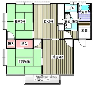 シャイン沖野上【1階】の間取り