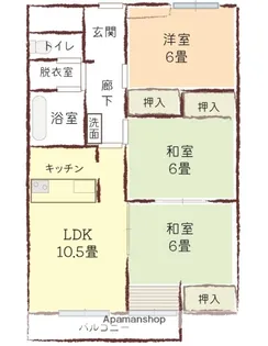 らかん【3階】の間取り