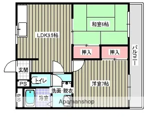 サン・オーレ新涯【3階】の間取り