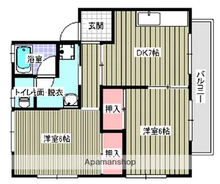 小砂ハイツ【2階】の間取り