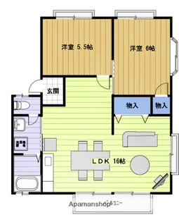 ハイグレードタウン多治米【2階】の間取り