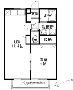 マリーブルク【205号室】の間取り
