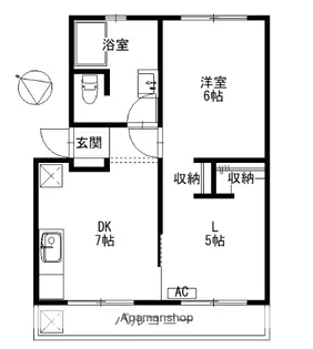 COURT NATURE【204号室】の間取り