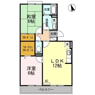 ハイカムール川口【302号室】の間取り