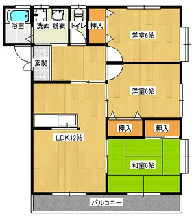 エトワール東手城【1階】の間取り
