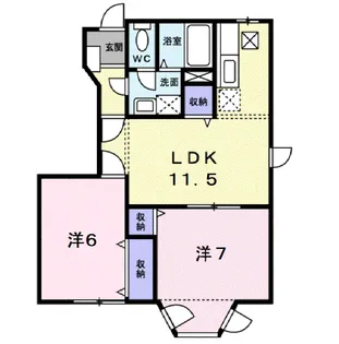 ファミール清水ケ丘【1階】の間取り