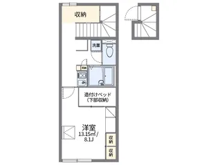 レオパレスフリージア山手【209号室】の間取り