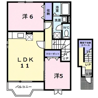 ドゥーロジュマン【2階】の間取り