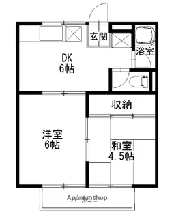 コーポ坂口【8号室】の間取り