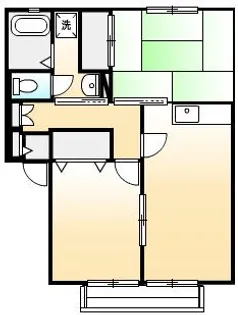 グリーンライフ松浦【A102号室】の間取り