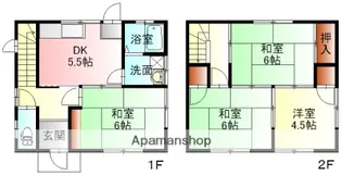 広島県福山市新涯町1丁目【一戸建】の間取り