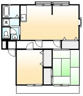 ウィン岡山【102号室号室】の間取り