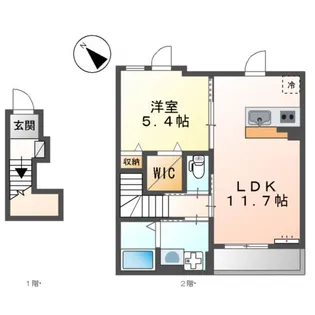 フェリシテⅡ【2階】の間取り