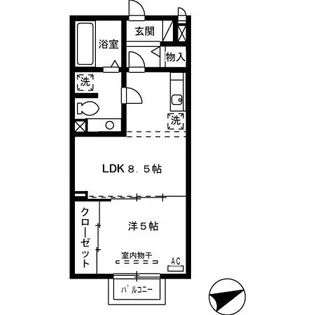 ノール リヴィエール【1階】の間取り