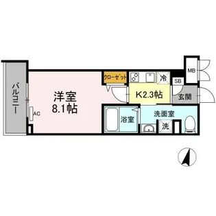 オリヴィエ宝町【5階】の間取り