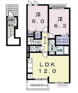 ルーラルフジD【2階】の間取り