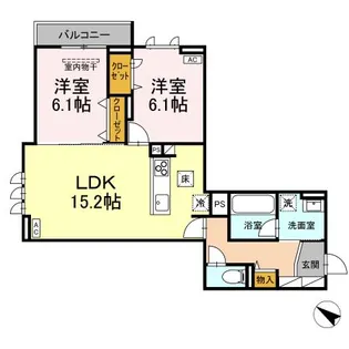 ボン・メゾン東福山【1階】の間取り