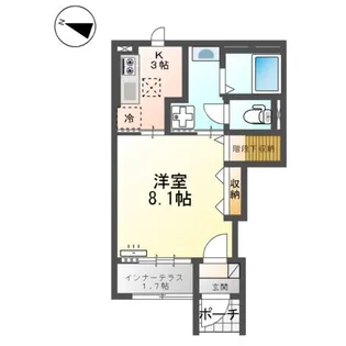 サクラローレル【1階】の間取り