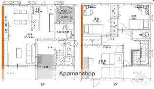 広島県福山市多治米町5丁目【テラスハウス】の間取り
