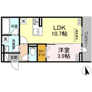 D-residence引野【1階】の間取り
