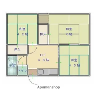 町家コーポ【1階】の間取り