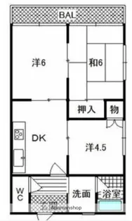 コーポラスアラキ【3階】の間取り