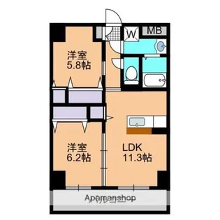 PORPORA(ポルポラ)【3階】の間取り