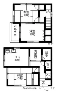広島県福山市山手町7丁目【一戸建】の間取り